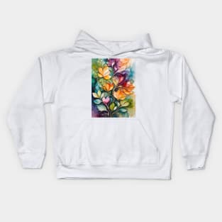 Amid Nature's Blooms Kids Hoodie